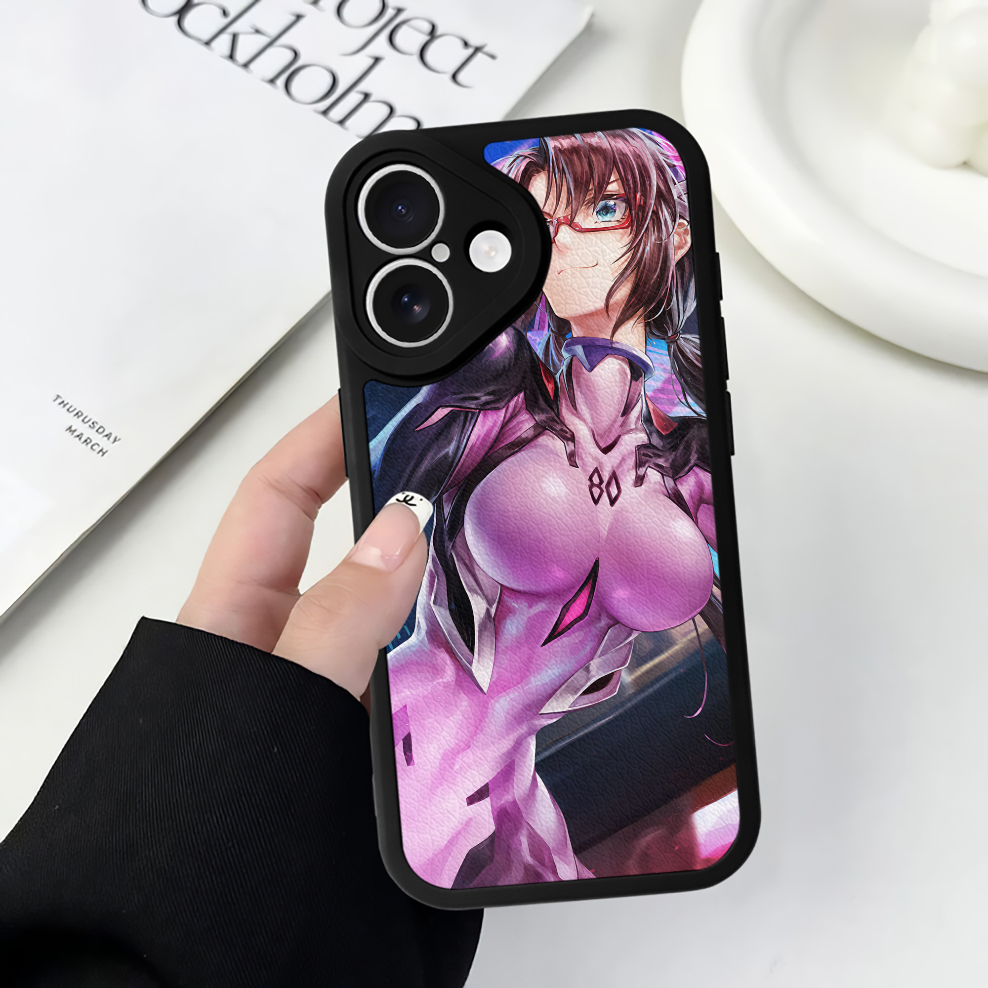（画像用） EVA 新世紀エヴァンゲリオン 【iPhone 16シリーズ対応】シリコンスマホケース（レザー調） 材質：シリコン